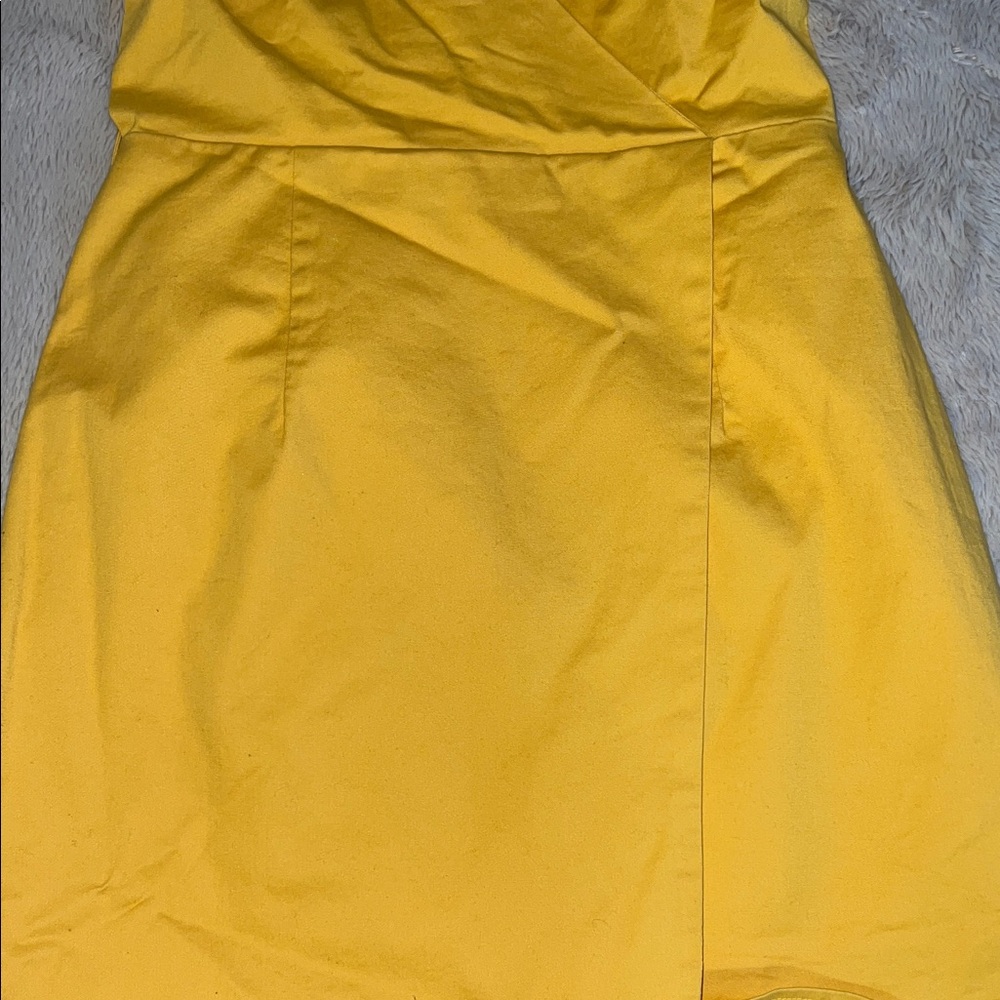 superdown Eleanor Wrap Tie Dress in Canary Yellow - Picture 6 of 8